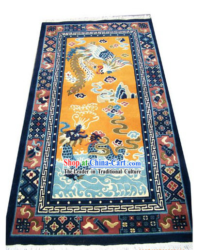 Chinese Classical Dragon and Phoenix Wool Carpet