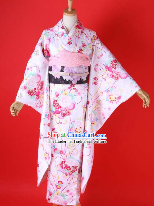 Japanese Classical Kimono Complete Set for Women