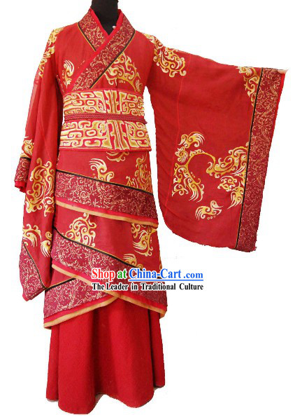 Traditional Chinese Wedding Dress for Brides or Bridegrooms