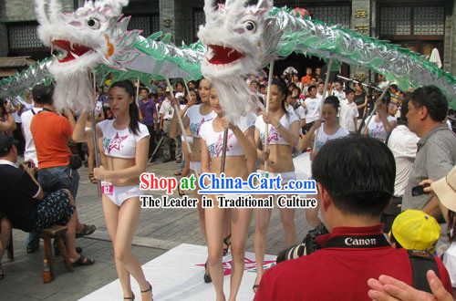 Shinning Silver Show Dragon Dance Costume Complete Set