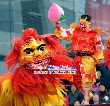 Northern Lion Dance Costume and Leading Monkey King Costume