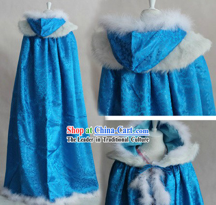Ancient Chinese Blue Winter Cloak