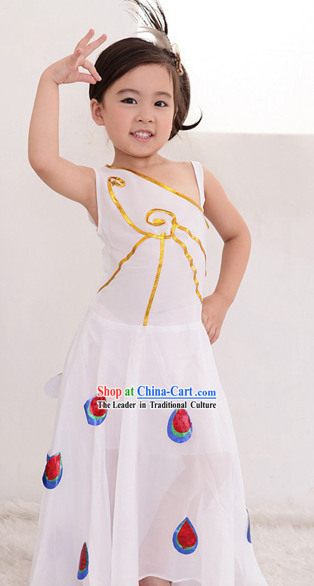 Kong Que Fei Lai Chinese Peacock Dance Costume for Children