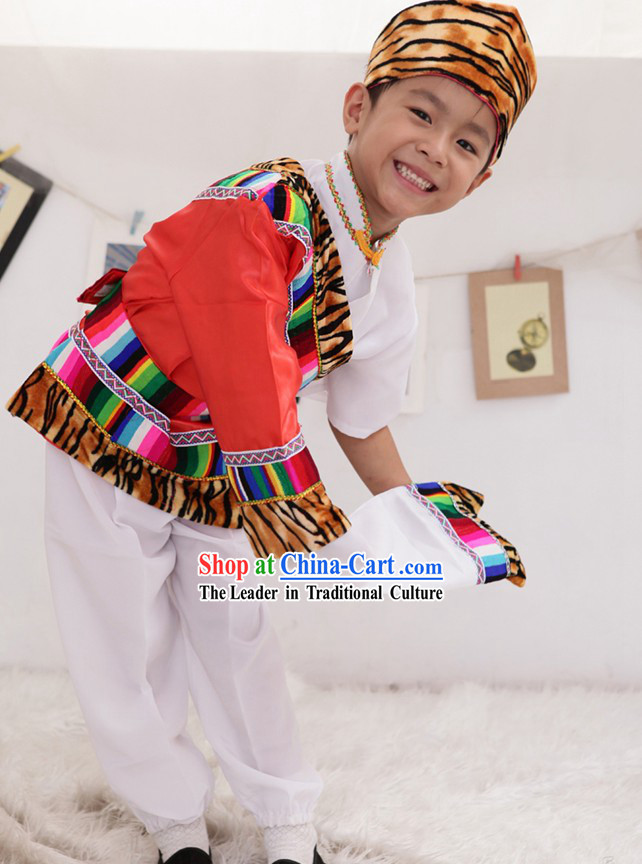 Tibetan Boys Dance Costume Complete Set