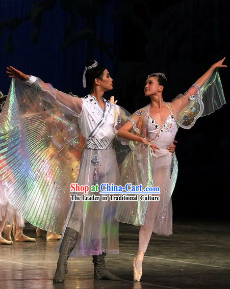 Chinese Butterfly Lovers Dance Costume Sets for Men and Women