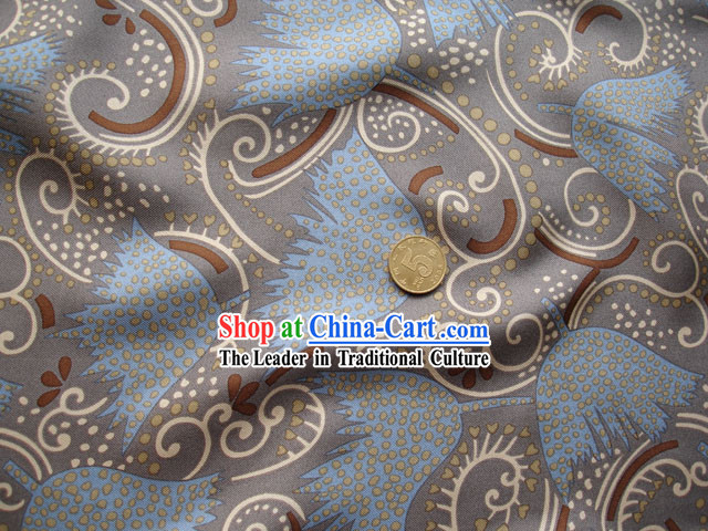 Chinese Maple Leaf Silk Fabric