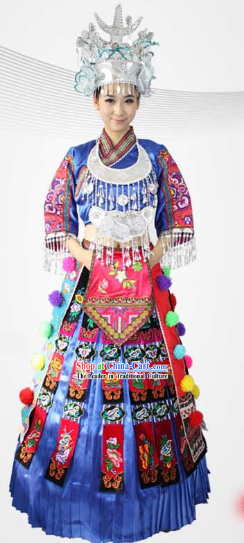 Chinese Female Miao Clothing Complete Set