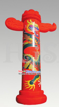 Traditional Large Chinese Inflatable Dragon Ornamental Column