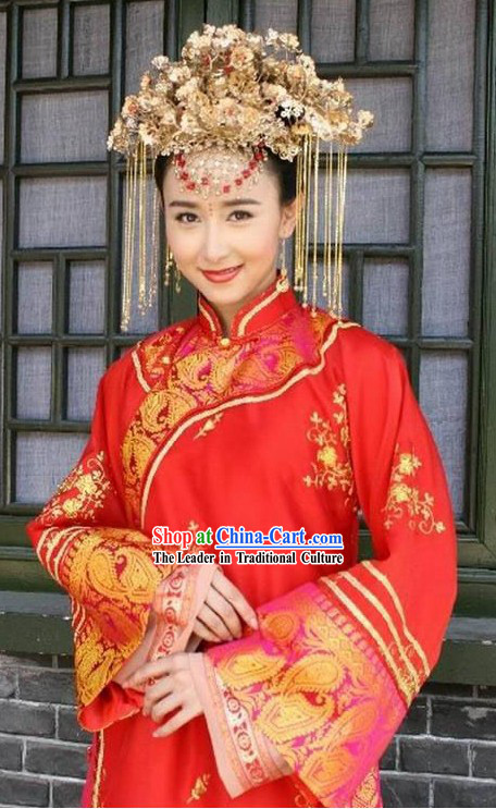 Traditional Chinese Wedding Phoenix Crown Set