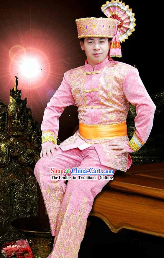 Traditional Thailand Men Clothing Set