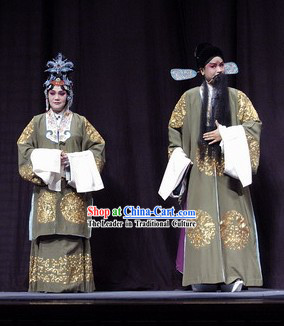 Peking Opera Laodan and Laosheng Dresses 2 Sets