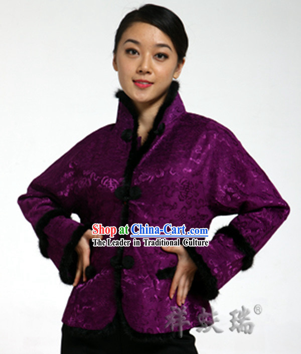 Rui Fu Xiang Purple Tang Suit for Women