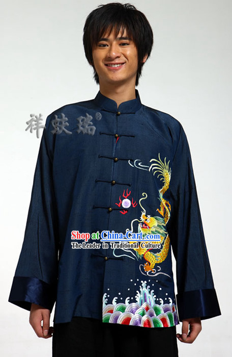 Rui Fu Xiang Silk Dragon Tang Suit for Men