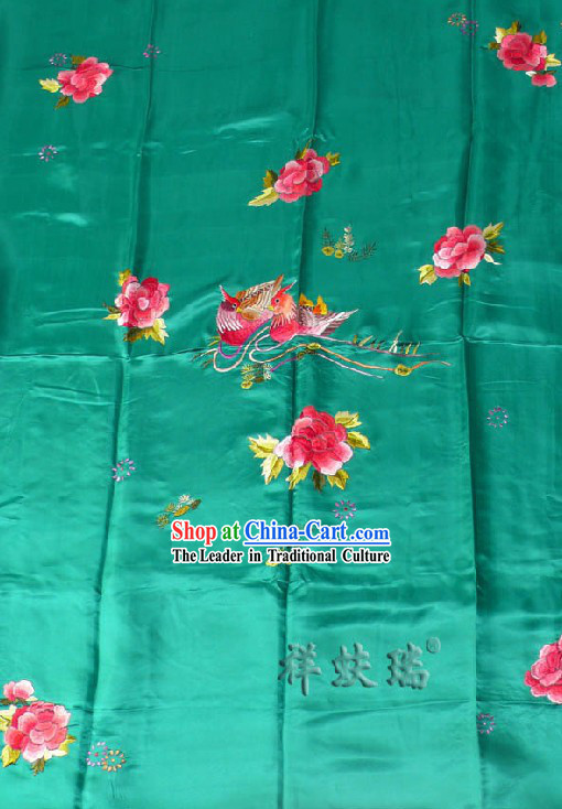 Beijing Rui Fu Xiang Silk Embroidered Mandarin Ducks Bedcover Set