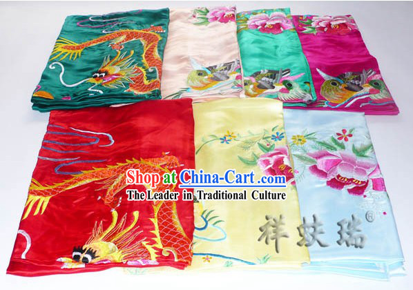 Beijing Rui Fu Xiang Silk Dragon Phoenix Wedding Silk Bedcover