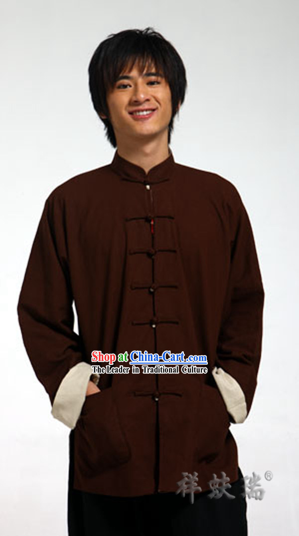 Famous Time-honored Rui Fu Xiang Flax Tang Suit for Men