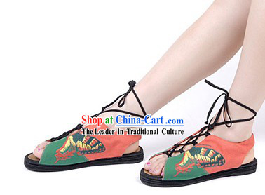 Traditional Chinese Handmade Butterfly Summer Sandals