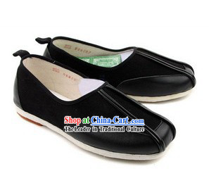 Chinese Handmade Bu Ying Zhai Kung Fu Cow Leather Shoes for Men