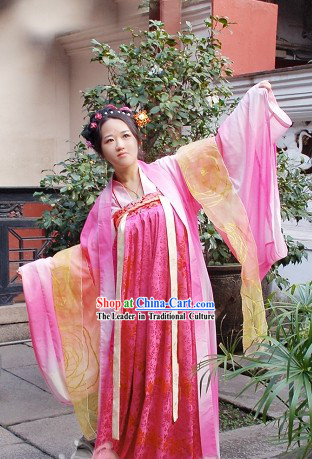 Chinese Tang Dynasty Hanfu Clothing Complete Set