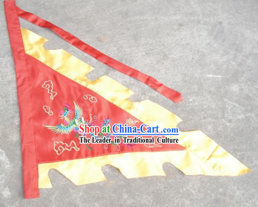Traditional Chinese Embroidered Phoenix Flag