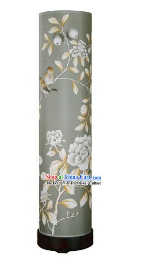 39 Inches High Chinese Hand Painted Floor Palace Lantern