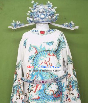 Ancient Chinese Opera Military Counsellor Costumes and Hat