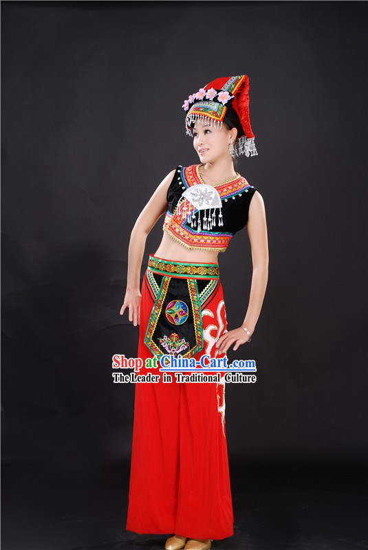 Chinese Ethnic Clothing and Hat for Women