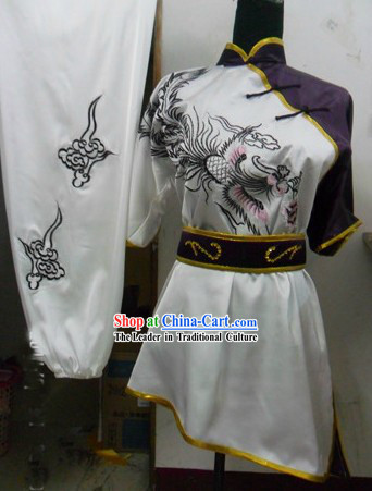Chinese Silk Dragon Kung Fu Coach Uniform for Women
