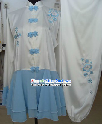 Chinese Silk Kung Fu Skirt Competition Uniform