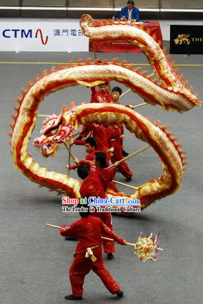 International Competition Luminous Dragon Dance Costumes Complete Set for College University Adults