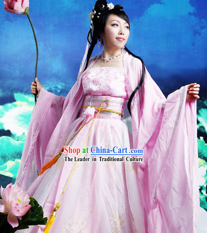Chinese Pink Hanfu Garment for Women