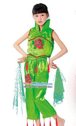 Traditional Chinese Spring Festival Dance Costume for Kids
