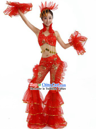 Chinese Red Dancing Costume for Women