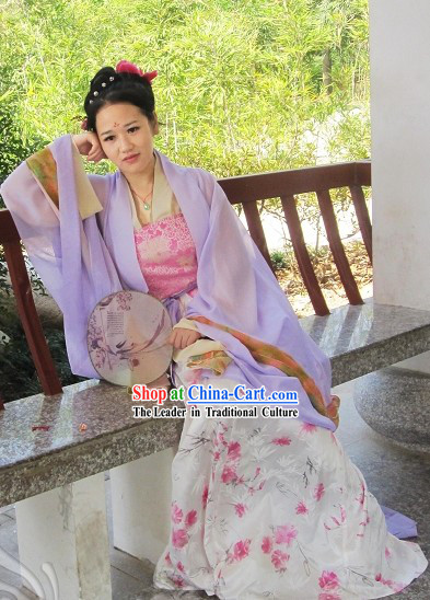 Ancient Chinese Tang Dynasty Palace Lady Costumes Complete Set