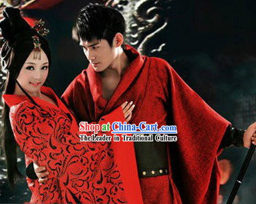 Ancient Chinese Beauty and Hero Costumes 2 Sets