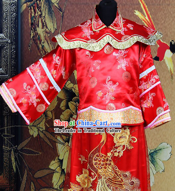 Chinese Classical Wedding Dress Complete Set for Brides