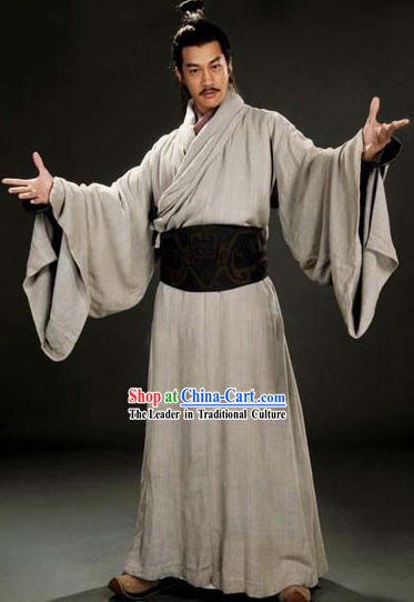 Ancient Chinese Traditional Dress Male Three Kingdoms Lv Bu Costumes Complete Set for Men
