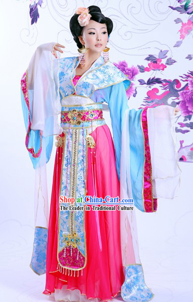 Ancient Chinese Imperial Princess Costume and Hair Accessories Complete Set