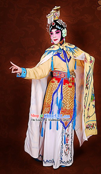 Chinese Beijing Opera Yuji Empress Costume and Headpiece Complete Set