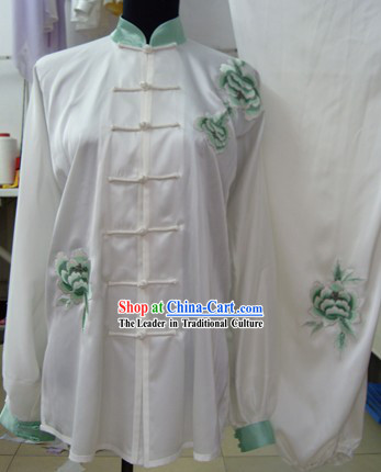 White Silk Martial Arts Clothing for Women