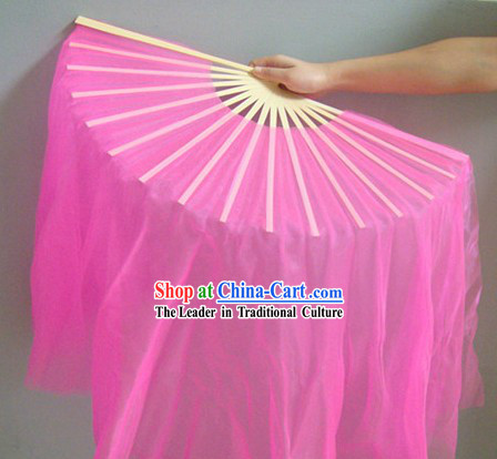 Transparent Pink Dance Fan