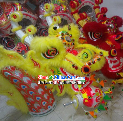 Supreme Long Wool Happy Festival Celebrations Dragon Dancing Costumes Complete Set