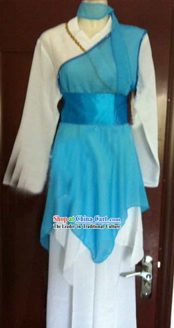 Blue Chinese Classic Dancing Costumes for Men