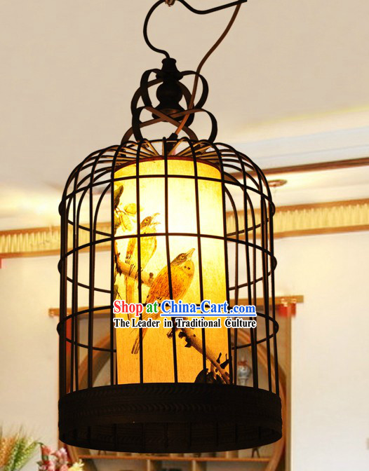 Chinese Antique Style Birdcage Hanging Palace Lantern