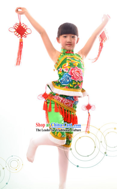 Chinese Lunar New Year Festival Celebration Dance Costume for Children