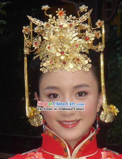 Stunning Chinese Wedding Phoenix Crown for Brides