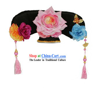 Traditional Chinese Qing Dynasty Palace Hat for Women