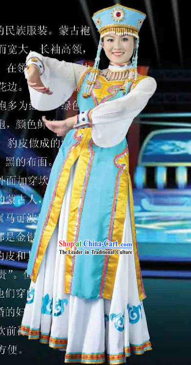 Mongolian Dance Costumes and Hair Accessories for Women