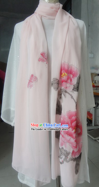 Chinese Classic Light Pink Kung Fu and Tai Chi Scarf for Women