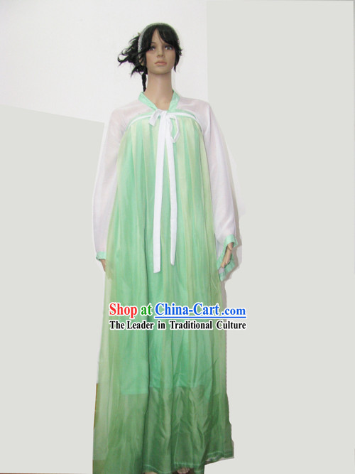 Ancient Chinese Light Green Tea Ceremony Costume for Women